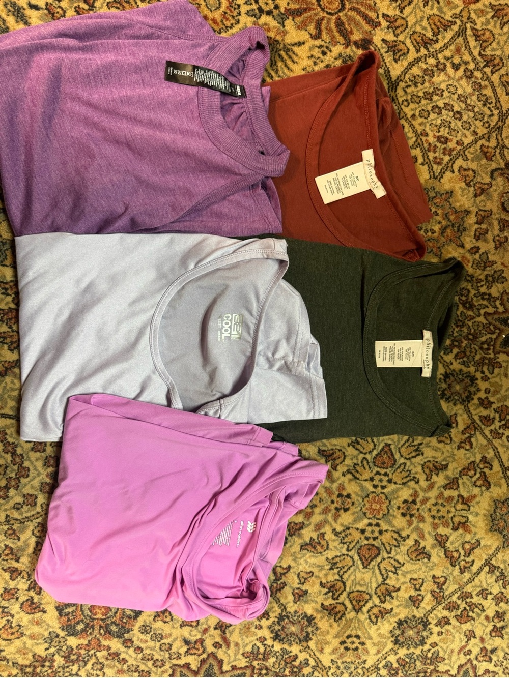 5 tops all Small 2 tops have small stains